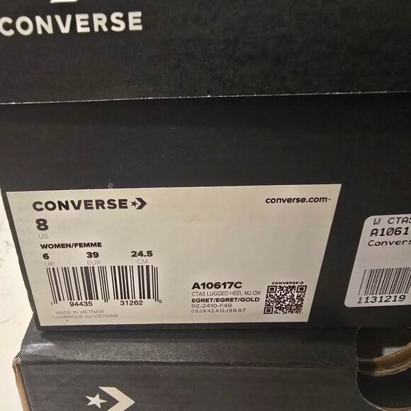 CONVERSE Chuck Taylor All Star Lugged Heel Mary Jane Platform Leather SZ 8 NEW - Picture 9 of 13